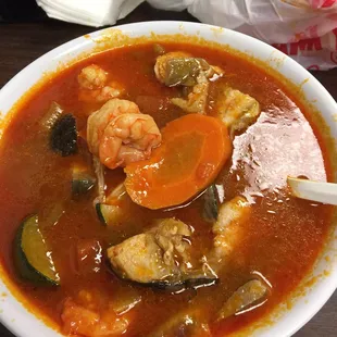 Fish and Shrimp soup.