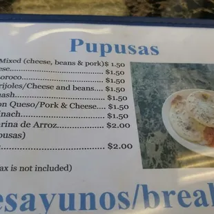 Here's their menu.  Small place but feels welcoming.