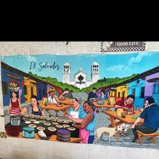 Art work at the restaurant