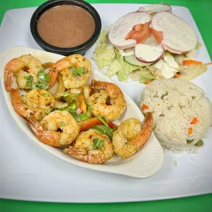 Camarones a la plancha