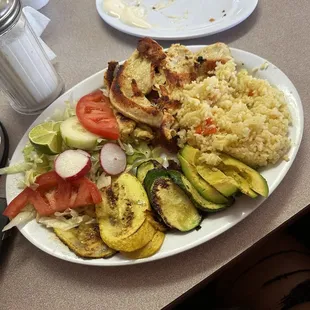 Grilled chicken plate