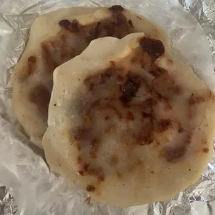 Pupusa de queso de arroz mal hecha