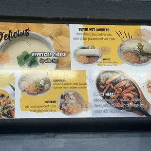 tacos, menu