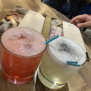 Strawberry Lemon Drop and Margarita