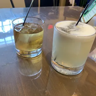 The old fashioned and a gin margarita