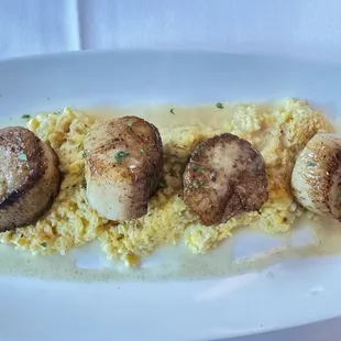 Maine Scallops on a bed of sweet corn