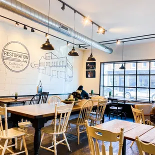 the interior of the coffee shop