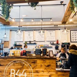 customers at the counter