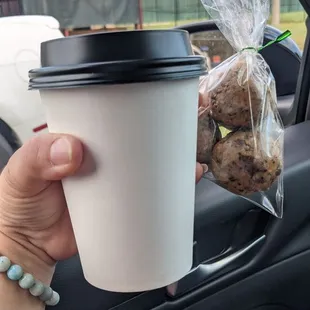 Mocha latte and peanut butter balls
