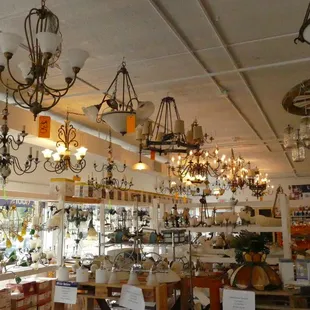 Lots of light fixtures, both new and used