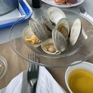 Clams and shrimp