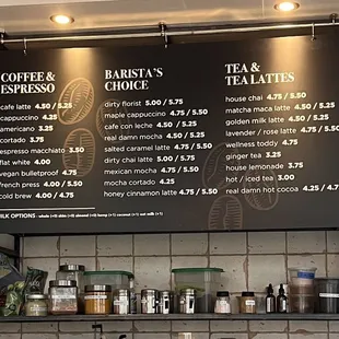Coffees and teas