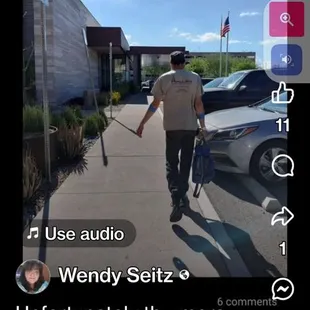 Him walking away from the hospital. This was one of the longest stays. He made it out again