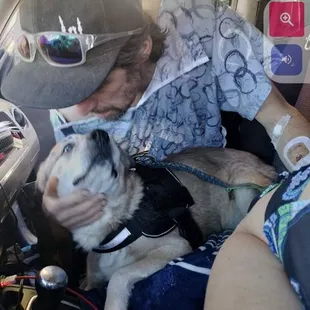 He even had to say goodbye to our oldest fur son. I had to put him to sleep all on my own while husband was on the phone listening