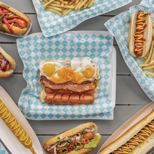 hot dogs, hot dog, sandwich, food