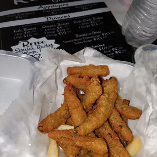 Fried green beans