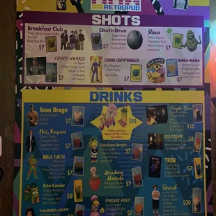 the menu of the restaurant