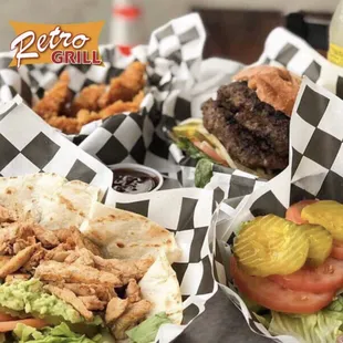 a variety of food items