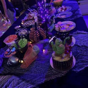 Halloween Themed Food Table at RetroRooms