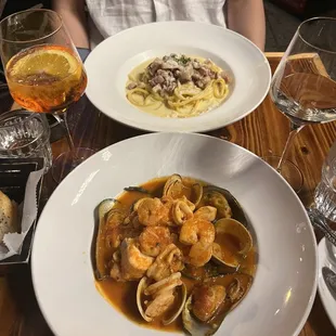 Bucatini and Chitarra (Squid ink pasta)