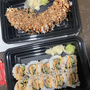 Crunch Roll &amp; Spicy Tuna Roll