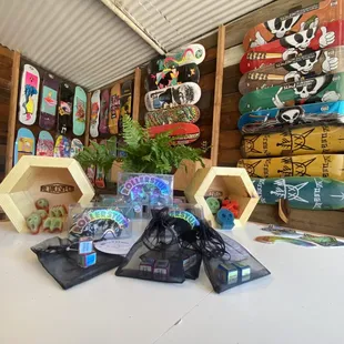 Locally made Skate Wax, toe stops, skate dice, stickers &amp; more roller skate accessories!