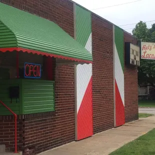 the front of the restaurant