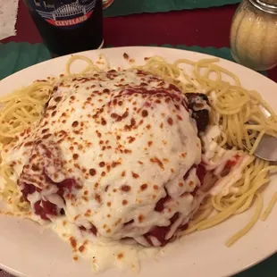 Eggplant parmigiana was outstanding