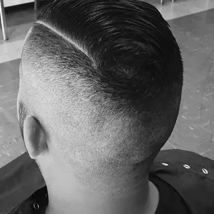 Comb over high fade