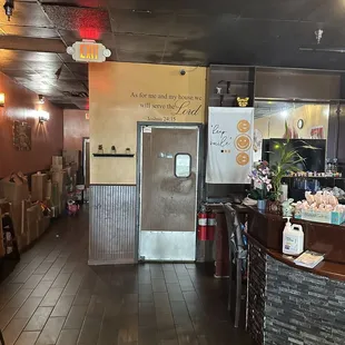 Back side of the restaurant