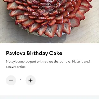 Pavlova Birthday Cake