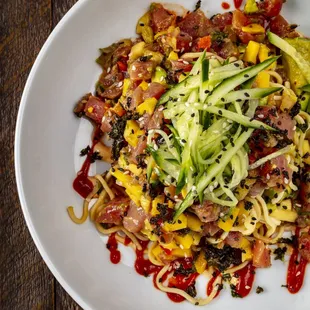 Ahi Poke Bowl with Yakisoba Noodles