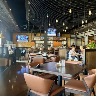 Inside. Looking at bar.