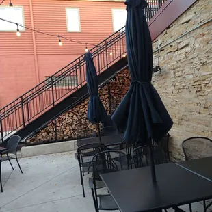 Nice little patio area tucked behind building.
