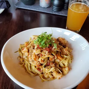 Shrimp and Chorizo Pasta