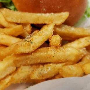 The ranch frys are seasoned nicely and good