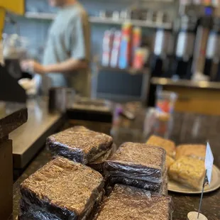 a man working in a coffee shop