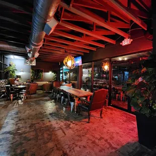 the inside of a restaurant