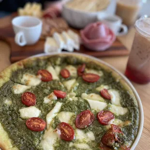 Caprese Flatbread &amp; Charcuterie Board