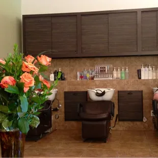 Recliners at the washing station