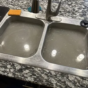 First floor unit kitchen sink stays stopped up