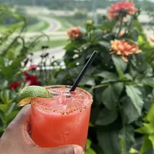 Strawberry tajin margarita