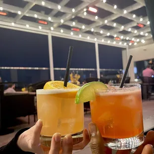 two cocktails
