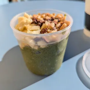 Matcha chia seed pudding