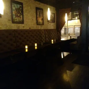 Bar area empty on tuesday
