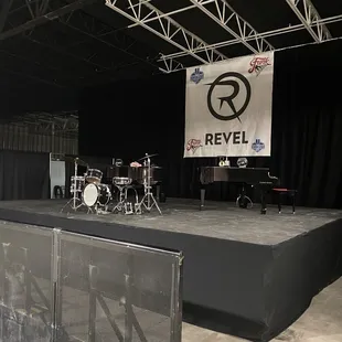 a stage set up for a concert