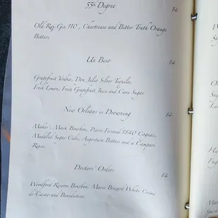 Drink Menu 5