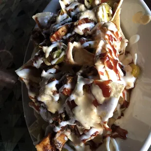 Bbq pulled pork nachos