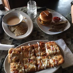 Beer cheese and nachos/ chicken bacon ranch /smoked house burger.