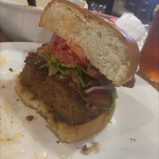 Black and blue burger. Very good.